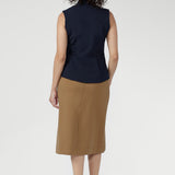 Designed to transition seamlessly through the seasons. The Landry Skirt pairs perfectly with the matching Zander Jacket for a modern take on polished suiting.