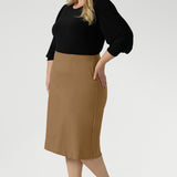 Landry Midi Skirt in Caramel