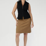 Landry Mini Skirt in Caramel