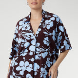 Leo Shacket in Plum Dispersia