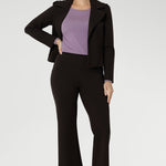 The bootcut leg creates a flattering, elongating silhouette, making it the perfect choice for everything from office wear to weekend chic.