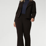 The bootcut leg creates a flattering, elongating silhouette, making it the perfect choice for everything from office wear to weekend chic. Side pockets with refined topstitch detailing add a polished, practical touch, while the deep cocoa shade pairs effortlessly with neutrals, prints, or bold colours for versatile styling