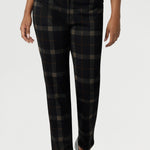 With a mid-rise fit, slim tapered leg, and ankle-length finish, the Lulu brings a sleek, modern edge to both workwear and smart-casual styling. The tailored waistband features a fly fastening with a hook and bar closure for a clean front, while angled front pockets, back darts, and belt loops complete the look with refined detail.