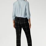 The tailored waistband features a fly fastening with a hook and bar closure for a clean front, while angled front pockets, back darts, and belt loops complete the look with refined detail.