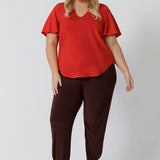 Lila Top in Tangerine Bamboo