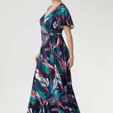 Maggie Maxi Wrap Dress in Soiree