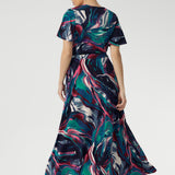 Maggie Maxi Wrap Dress in Soiree