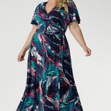Maggie Maxi Wrap Dress in Soiree