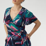 Maggie Maxi Wrap Dress in Soiree