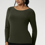 The Mason Top is an everyday essential, perfect for layering as the weather cools. With its chic boat neckline and clean, streamlined design, the Mason Top in Bracken will quickly become your go-to piece for effortless style. Crafted from dry-touch jersey fabric. Available in size 8-24.