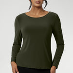 The Mason Top in Bracken will quickly become your go-to piece for effortless style. Perfect top for Autumn layering as the weather cools. With its chic boat neckline and clean, streamlined design, tCrafted from dry-touch jersey fabric. Available in size 8-24. Easily pairs with many jacket & coat separates offered T Leina & Fleur. 