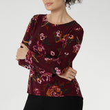 Mason Top in Burgundy Bloom