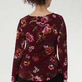 Mason Top in Burgundy Bloom