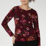 Mason Top in Burgundy Bloom