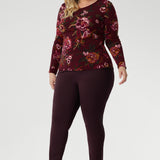 Mason Top in Burgundy Bloom