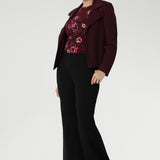 Mason Top in Burgundy Bloom