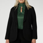 Crafted from suede touch Tencel that has a luxurious feel and drape. Proudly made in Australia in sizes 8-24. The Matisse Shirt in Deep Green is a pull-on style with a tie neckline, crafted from soft, fluid fabric. Blouson sleeves and buttoned cuffs add a polished finish. Matisse is a semi-fitted pull on style V-neckline shirt with extended neck ties, back pleats and bishop sleeves.