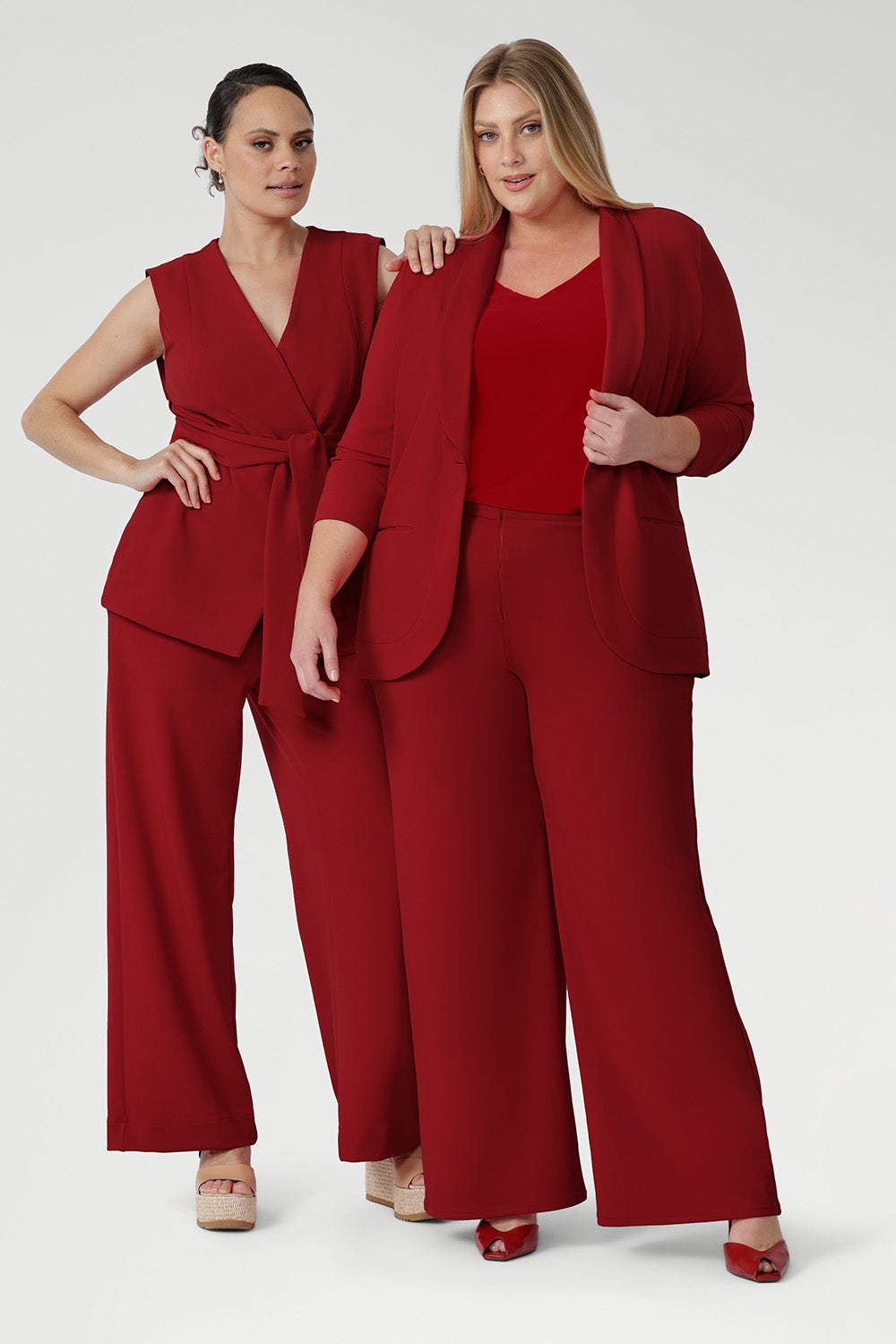  Now available in a striking red, it pairs seamlessly with pieces from our Soft Suiting collection for a cohesive, polished ensemble.