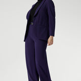 Redefine power dressing with the Merit Blazer, a modern classic crafted from our premium Scuba Crepe fabric for a sleek, structured fit with just the right amount of stretch. This expertly tailored jacket delivers timeless sophistication with a contemporary edge, featuring a sharp tuxedo-style shawl collar, a button-up front, and full-length sleeves with foldable cuffs for versatile styling. 