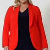 Merit Blazer in Tangerine