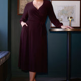 Made For You - Wrap Dress in Claret