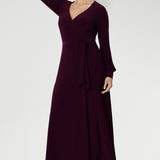 You can also tailor the length to suit your look, with the option of a midi or maxi hemline. Offered in three beautiful colours classic black, bold claret, or the delicate petal print. Custom dress is available exclusively via pre-order and made to order just for you.