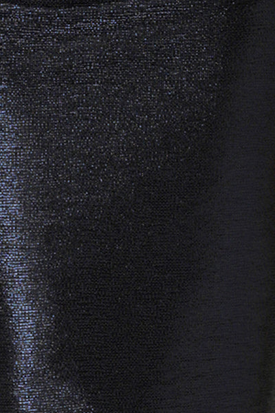 fabric swatch of Midnight Xanadu, a shimmering jersey fabric in shades of midnight blue, this sparkly fabric is used by Australian and New Zealand women's fashion brand, L&F to make evening tops and skirts in their new occasionwear collection.