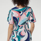 Milly Dress in Mineral Swirl