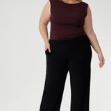 Our Monroe Pant combines timeless style with all-day comfort. Crafted from premium jersey, it boasts a pull-on fit, deep waistband, side pockets with topstitch detail, and a straight-leg cut. Available in three lengths, sizes 8-24, it’s the perfect companion to pieces from our fluid-suiting collection. Designed and made in Australia.