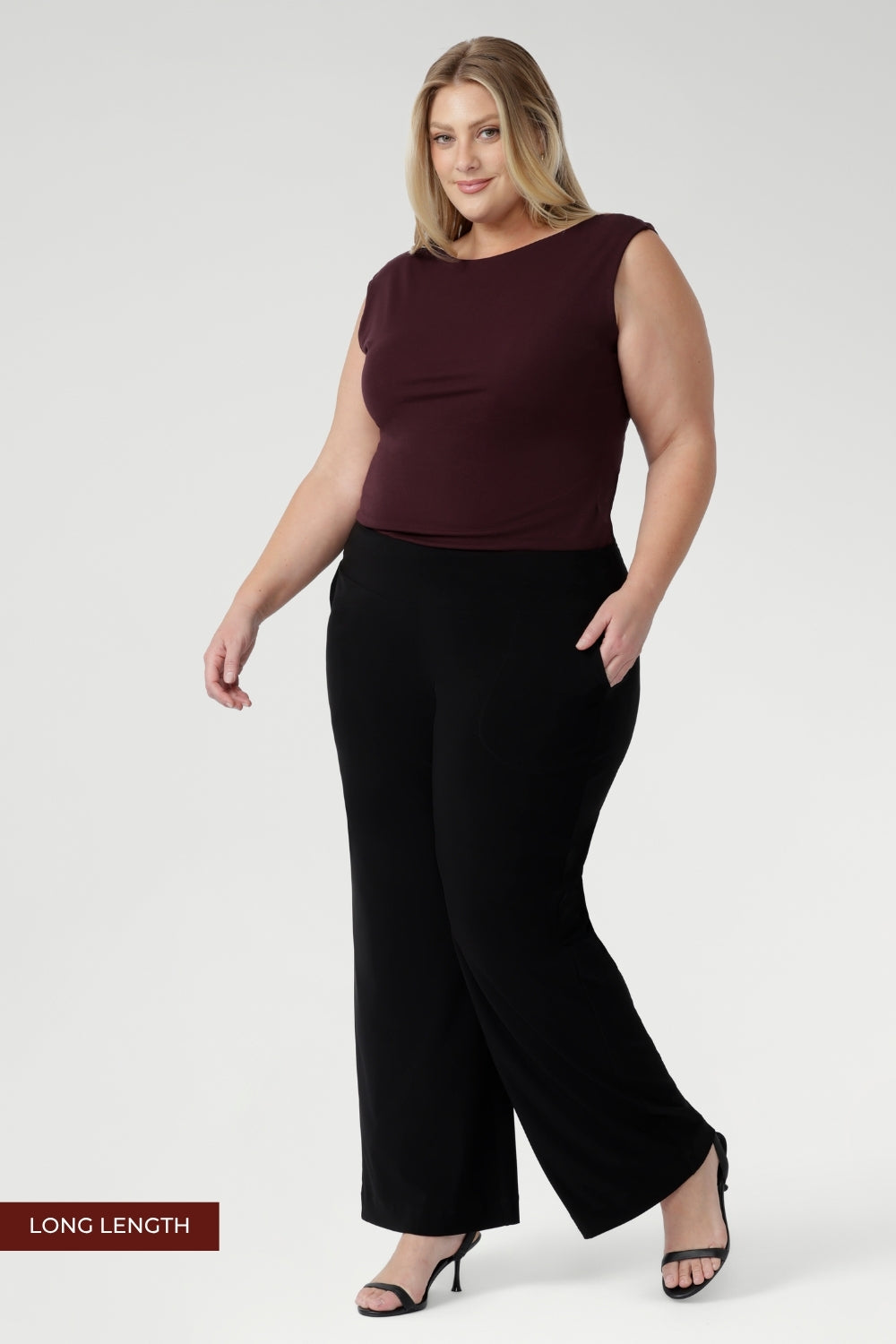 The Monroe Pant is a wardrobe essential for women who value style and comfort. Made from our soft, draping luxe jersey, it features a pull-on design, double-layer waistband, side pockets, and straight-leg silhouette. 