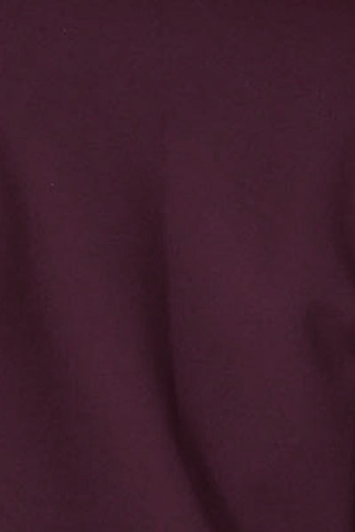 swatch of ponte jersey fabric in Mulberry used Australian and New Zealand women's clothing label, L&F to make a range of workwear suiting: pants and jackets for women.