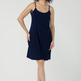 Myah Reversible Mini Slip in Navy
