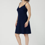 Myah Reversible Mini Slip in Navy