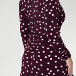 A classic V-neckline and full-length sleeves balance the design, making it perfect for cooler days or layered professional looks. Thoughtfully placed ruched detailing at the front, back, and along the sleeves adds gentle shaping and a touch of textural interest, while enhancing comfort and ease of movement. Available in size 8-24.