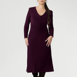 Nadine Dress in Claret