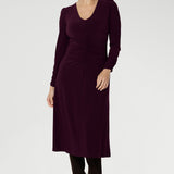Nadine Dress in Claret