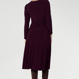 Nadine Dress in Claret