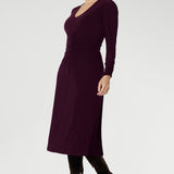 Nadine Dress in Claret