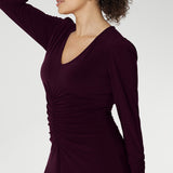 Nadine Dress in Claret