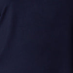Fabric Swatch of navy blue bamboo jersey. Bamboo Jersey is a breathable fabric making it a good material for night sweats and for L&F Australia's menopause pyjama sets.