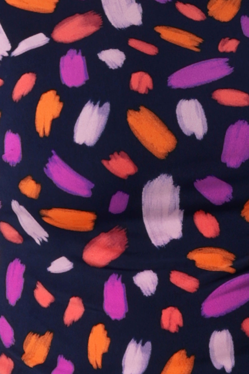 Navy base Palette print in Jersey with  vibrant tones of pink and purple. Made in Australia for women size 8 - 24.