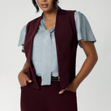 Available in sizes 8-24, this new fitted vest is proudly made in Australia by Leina & Fleur, combining both high-quality craftsmanship, contemporary style and adding a new styling piece to the soft suiting collection.