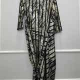 One of a Kind - Robin Dress in Gold Black Stripe