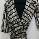 One of a Kind - Robin Dress in Gold Black Stripe