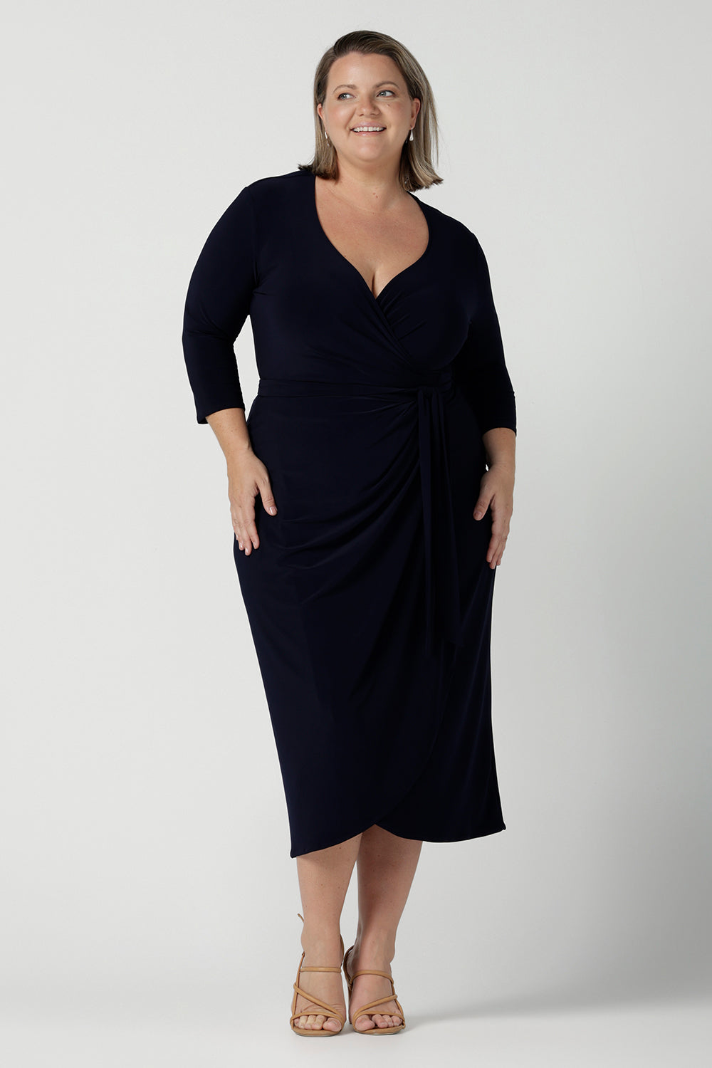 Robin Dress in Navy | Leina & Fleur | Women's Wrap Dresses