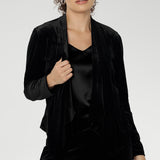 Romy Fluid Jacket in Black Velour