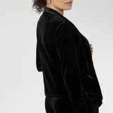 Romy Fluid Jacket in Black Velour