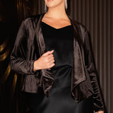 Romy Fluid Jacket in Black Velour