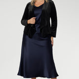 Romy Fluid Jacket in Black Velour