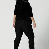 Romy Fluid Jacket in Black Velour